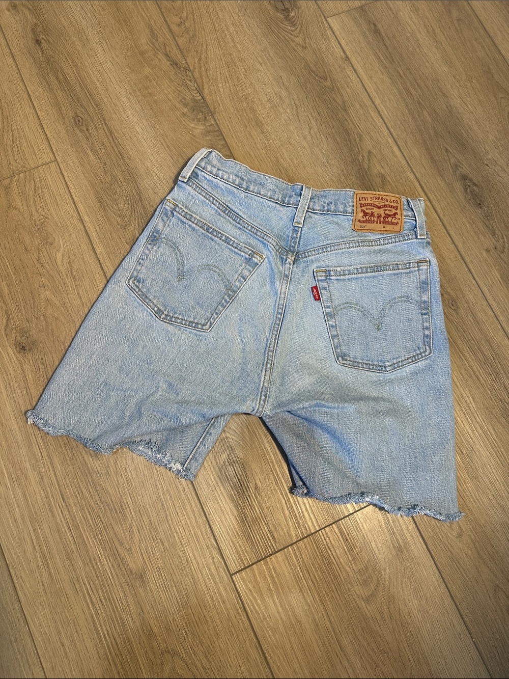 Levi's Light Blue 501 cut off shorts. 26